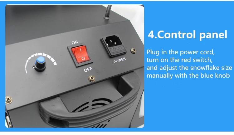 Christmas Stage Snowflake Making Machine Field Remote Control Snow-making Equipment 180 Degree Jet Snow Machine