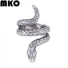 Snake Ring Wholesale Men Jewelry Stainless Steel Animal Snake Charm Finger For Men Ring