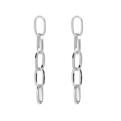 VERENA Fashion Stainless Steel Womens Hoop Link Chain Dangling Jewelry Drop Dangle Women Earrings