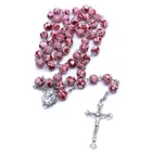 Necklace Necklaces Jerusalem Catholic Rosary Prayer Necklace Ceramic Beads Religious Ornament Cross Necklace