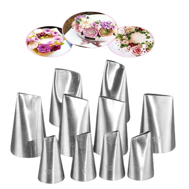 Wholesale Rose Pastry Nozzles Cake Decorating Tools Flower Icing Piping Nozzle Cream Cupcake Tips Baking Accessories