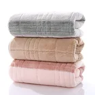 Stripe Towel Wholesale New Design Soft Coral Fleece Stripe Bath Towel Stripe Bath Towel