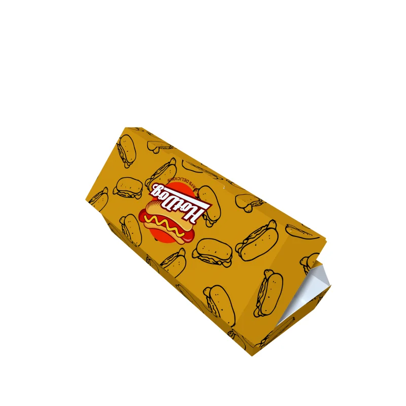 product disposal custom printed hot dog box fast food container package takeaway kraft paper boxes for snack burger sandwich-8