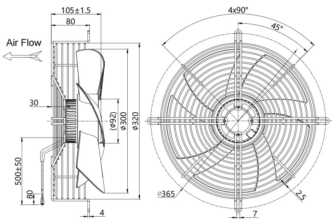 External Rotor Axial Fan, 24v, 48v - detail 10