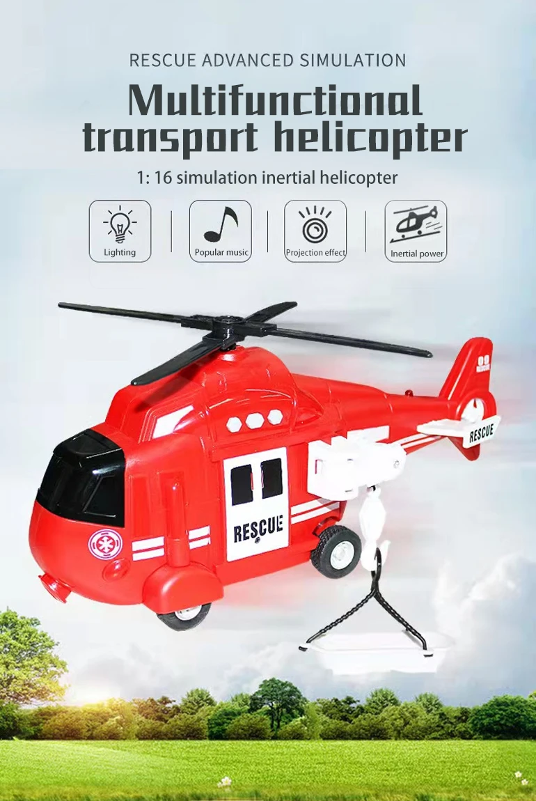 Chengji Most popular inertial friction fire fighting vehicle plastic plane toys for kids