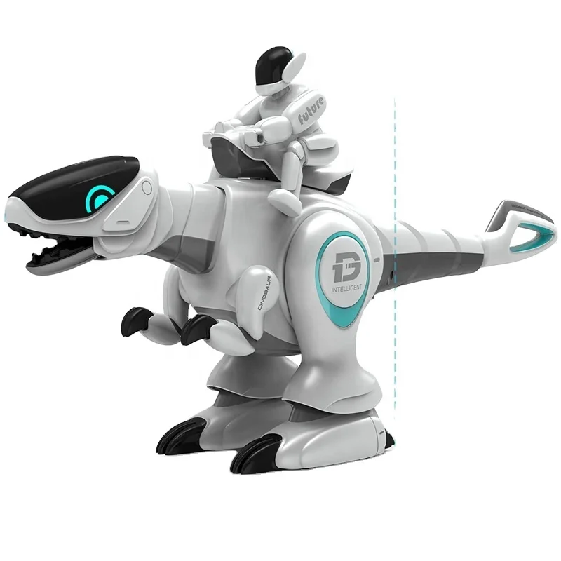 2021 Updated Remote Control Robot Dinosaur Toy with Mist Spray and Soft White 