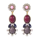Earrings Hot Sale Contrast Earrings Elegant Temperament Diamond Earrings Retro Niche Party Earrings