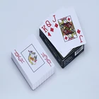 100% Poker Custom Printing Jumbo Index White Plastic Playing Cards 100% Pvc Waterproof Poker Cards Deck
