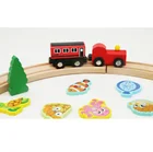 Set Train 2021 Early Childhood Education Parent-Child Railway Set Combination Wooden Train Toy