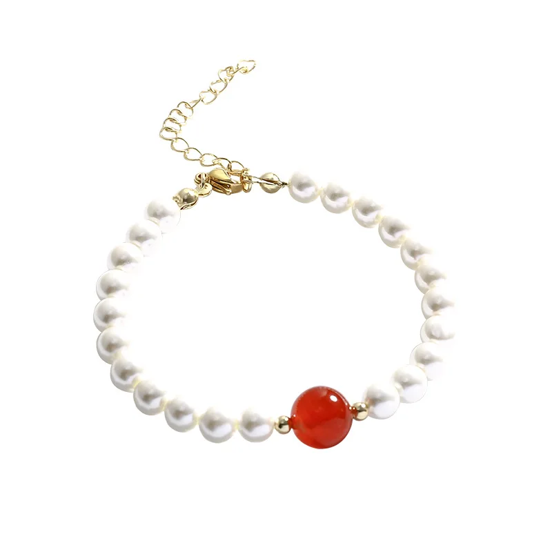super fairy Baroque pearl Bracelet light luxury small red bead Bracelets temperament retro wild jewelry