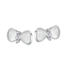 Earrings Light Luxury Style Popular All-match Bow Cute Sweet Lady Diamond Zircon Earrings