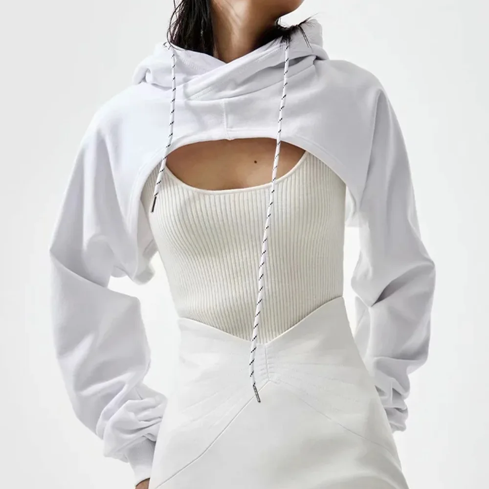 Ultra-short Hooded Sweater Women 