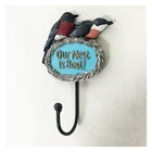 Animal Professional Manufacturer Animal Resin Crafts Resin Bird Hook Home Decoration