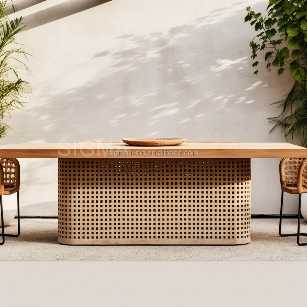 newly design solid teak wood dining table teak dining chair outdoor furniture teak dining set