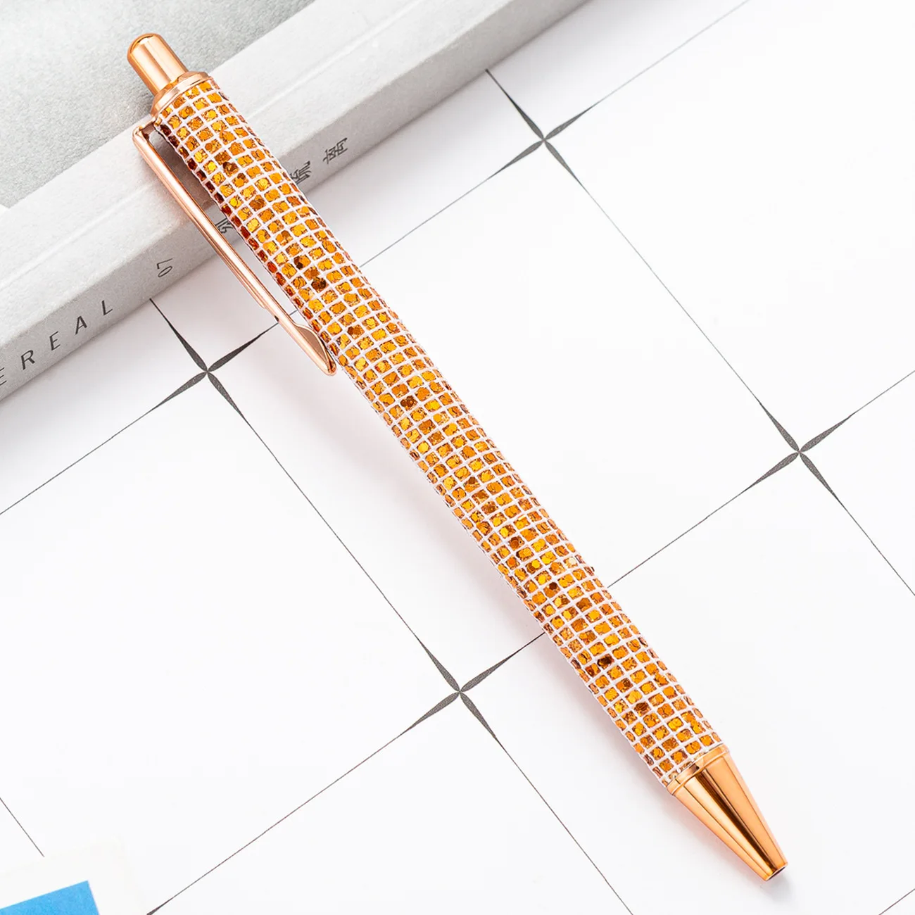 Wholesale Colorful Smooth Continuous Ink Writing Diamond Metal Gift Press Pen Custom Ball-point Pens With Custom Logo