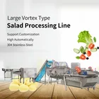 Food Grade Industrial Vegetable Processing Line Salad Cutting Washing Dewatering Machine For Sale