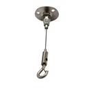 Adjustable Hook Cable Gripper Nickel Wire Rope Clip Sel-Lock Lamp Hanging Kits