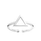 Custom Fashion Rings Triangle Custom Jewelry Fashion Adjustable Rings Sterling Silver