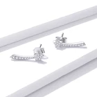 Earrings 925 Earrings Luxury Diamond Earrings Unique Design Rhodium Plated 925 Silver Moissanite Earrings