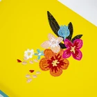 4c New Arrivals A5 Embroider Pu Leather Spiral Notebook Journal Custom Pu Leather Cover For Notebook