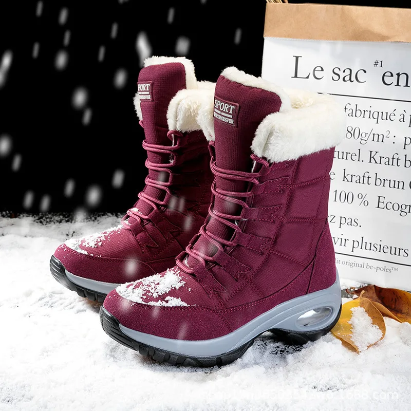 Wholesale Anti slip warm waterproof outdoor walking Women Shoes Snow Designer Boots