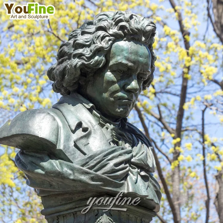 Life Size Bronze Famous Head Statue Beethoven Bust for Sale