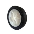 For Cart 7" Solid Rubber Plastic Wheel Lawn Mover Wheel For Wagon Cart Tool Cart Log Splitter