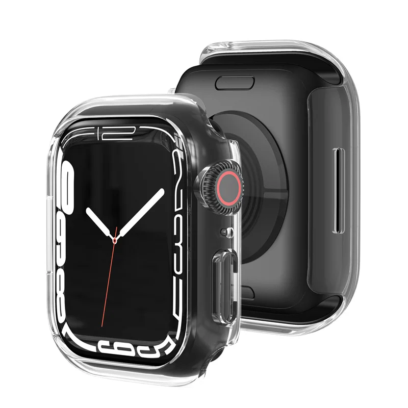 Transparent Pc Watch Cover For Iwatch 7 Case Clear Pc Bumper For Apple  Watch 7 41mm 45mm - Buy Pc Watch Cover 41mm 45mm Screen Protector Watch  Case For Apple Watch 7,Pc