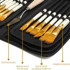 Paint Brush Good Paint Brush Yihuale 15pcs Artist Paint Brush With Pop-up Carrying Case And Palette Knife Sponge