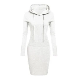Custom logo women's hoodies & sweatshirts wholesale long sleeve other bodycon dress cheap casual women dress woman hoodie dress