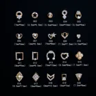 Nail Art Nails High-Quality Nail Charms Golden 3D Rhinestone Zinc Alloy Nail Art For Nails Accessories
