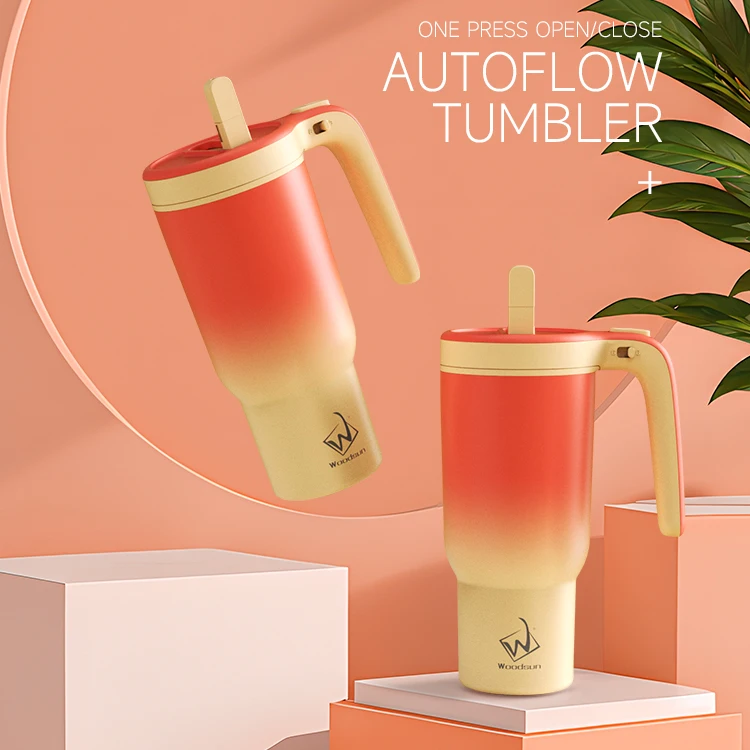 2026 New Design AutoFlow Insulated Leakproof 20Oz Tumbler Thermal Mug Cups factory