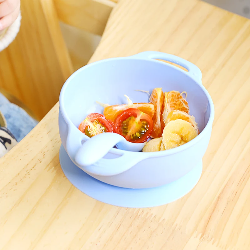 Baby Dinnerware Silicone Suction Bowls Feeding Set Bowl River Plate Set Unicorn Safely Silicone Tableware Baby Bowl With Lid