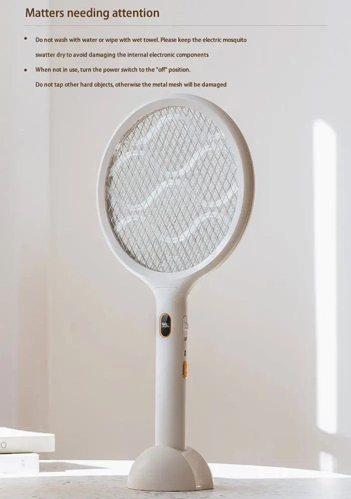 Mosquito trapping killing 2 in 1 wall mounted electric mosquito swatter