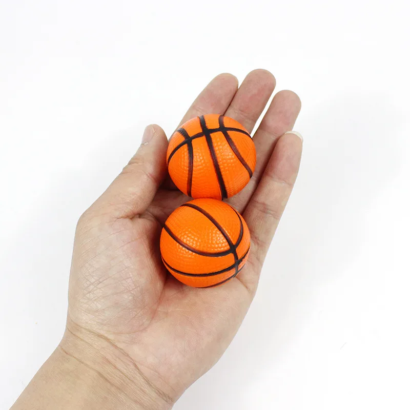 Wholesale 4cm Foam PU Basketball Stress Toys cake decoration accessories Party Favors Funny Education basketball Toys ]