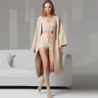 Knit Winter Sweater 20ALW433 Winter Hot Selling V Neck Women Knit Long Sweater Cardigan