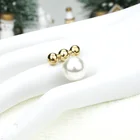 Copper Jewelry Special Design New Type Adjustable Pearl Copper Ball Ring Jewelry