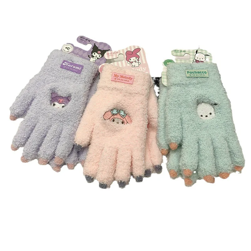 MB4 Custom Design Full Finger Cold Weather Touchscreen Running Gloves Warmers Winter Soft Gloves For Kids