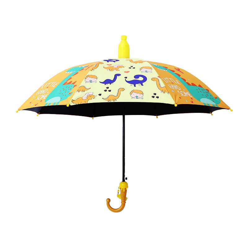 DD2724 Animal Cartoon Stick Girls Umbrella Factory Princess Boy Sun Sumbrellas Character Rain Kids Umbrella With Black Coated