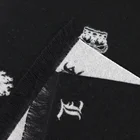 Fashion Scarf Designer Scarf Custom Crown Logo Double Color Polyester Viscose Winter Scarves Men Black Fashion Scarf