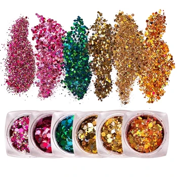 glitter holographic nylon chunky polyester for celebrate decoration tumbler wholesale bulk glitter powder crafts