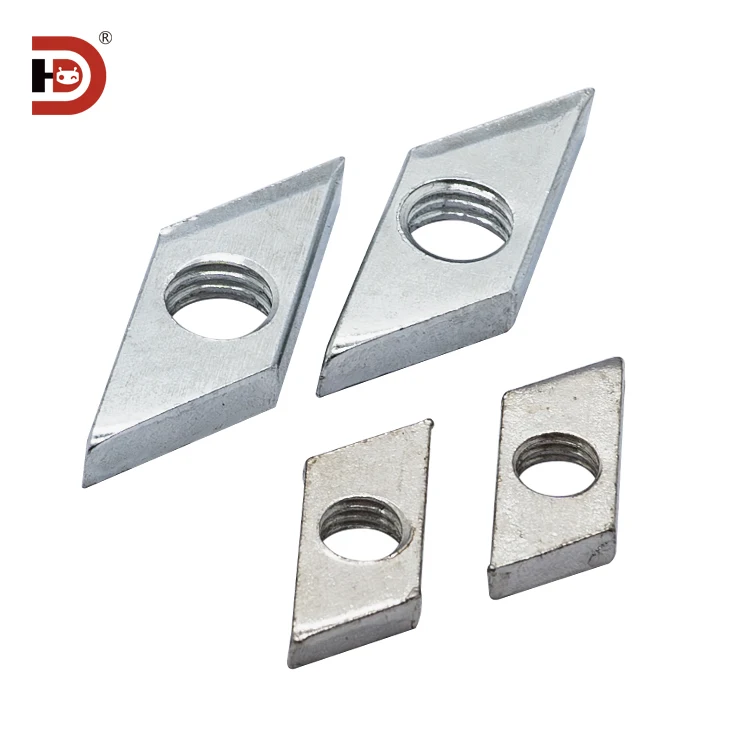 Aluminum Profile Accessories Carbon Steel Diamond Nut 2020/3030/4040 Diamond Nut square M4 M6 M8 Fastening Nut supplier