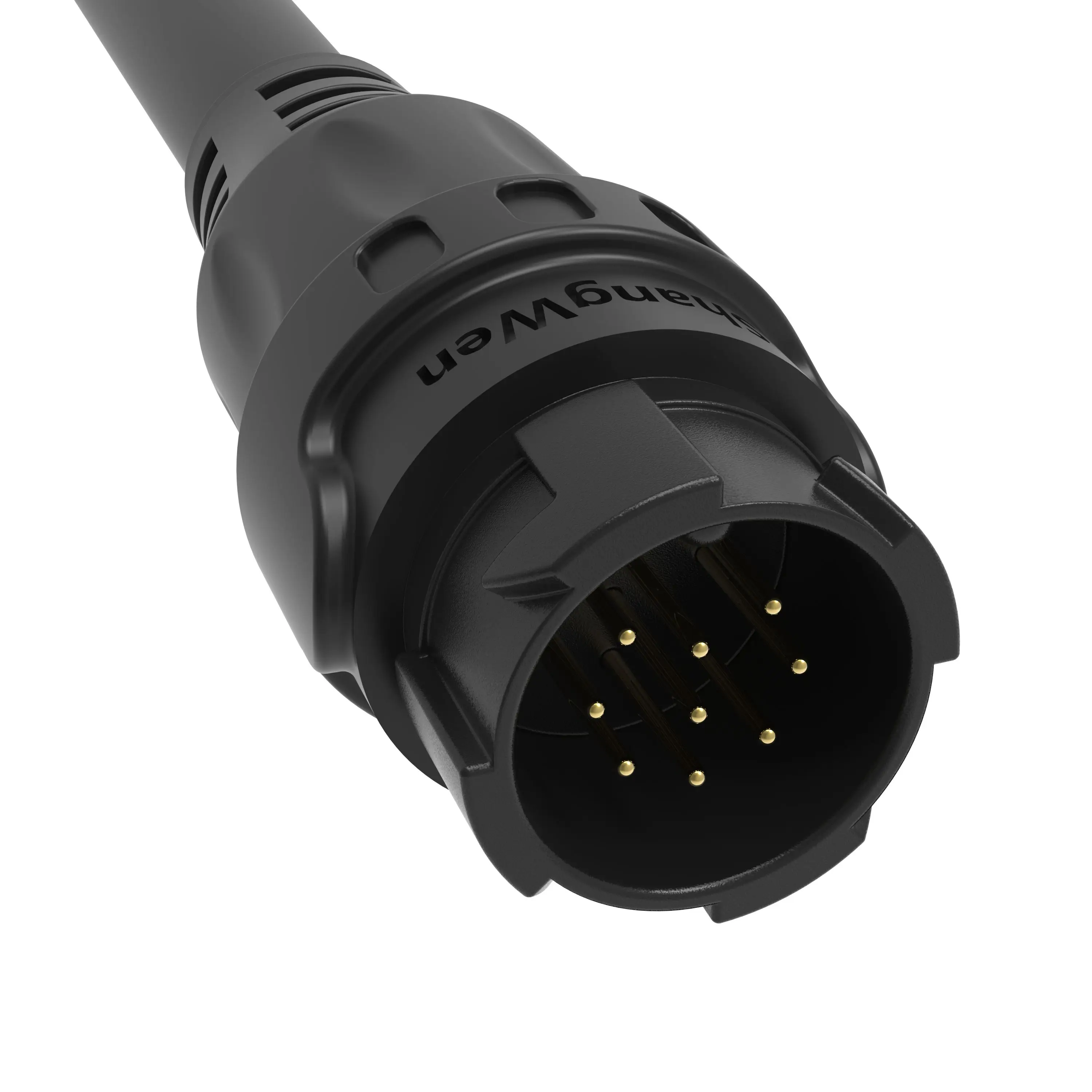 M19 Series Power Cable Push-pull Self-locking Black Connection Industrial 9 Pin Female Male Plug signal Connector