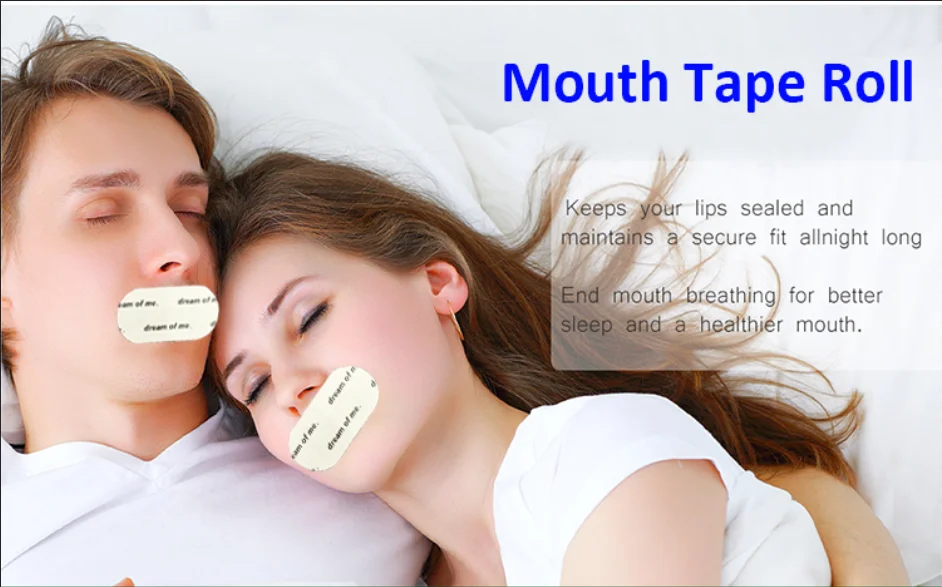 Customized Logo DIY Sleep Strips Anti-Snoring Stickers Night Sleep Lip Nose Breathing Improving Patch Mouth Correction Tape Roll supplier