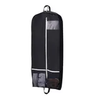 Bag Pvc Coat Suit Bag Perforated Design Non-woven Cover Bag PVC Foldable Clear PVC Coat Dust Bag For Suit