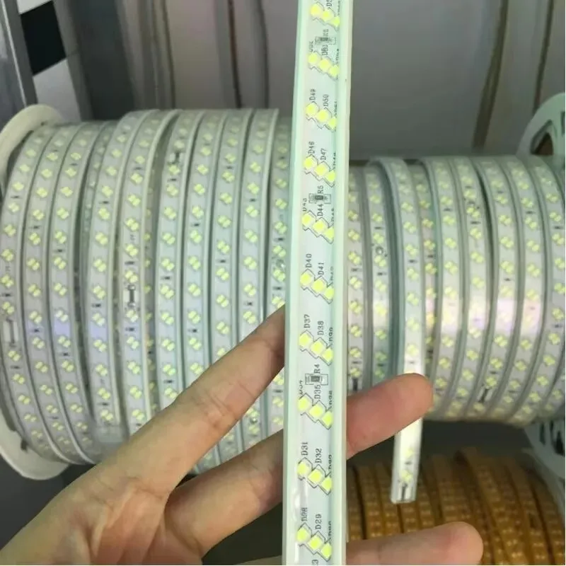 China factory cheap waterproof outdoor 110v 220v Smd 2835 180led/m three row flexible tape decorative light   LED strip light