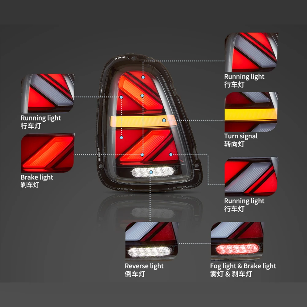product led taillights tail lights for bmw mini cooper convertible r50 r52 r53 tail light 2000 2006 tail lamp assembly-6