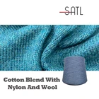 Yarn Yarn Cone Factory Wholesale 3/16nm 62% Cotton 30% Nylon 8% Wool Knitted Soft Hand Feeling Cone Yarn