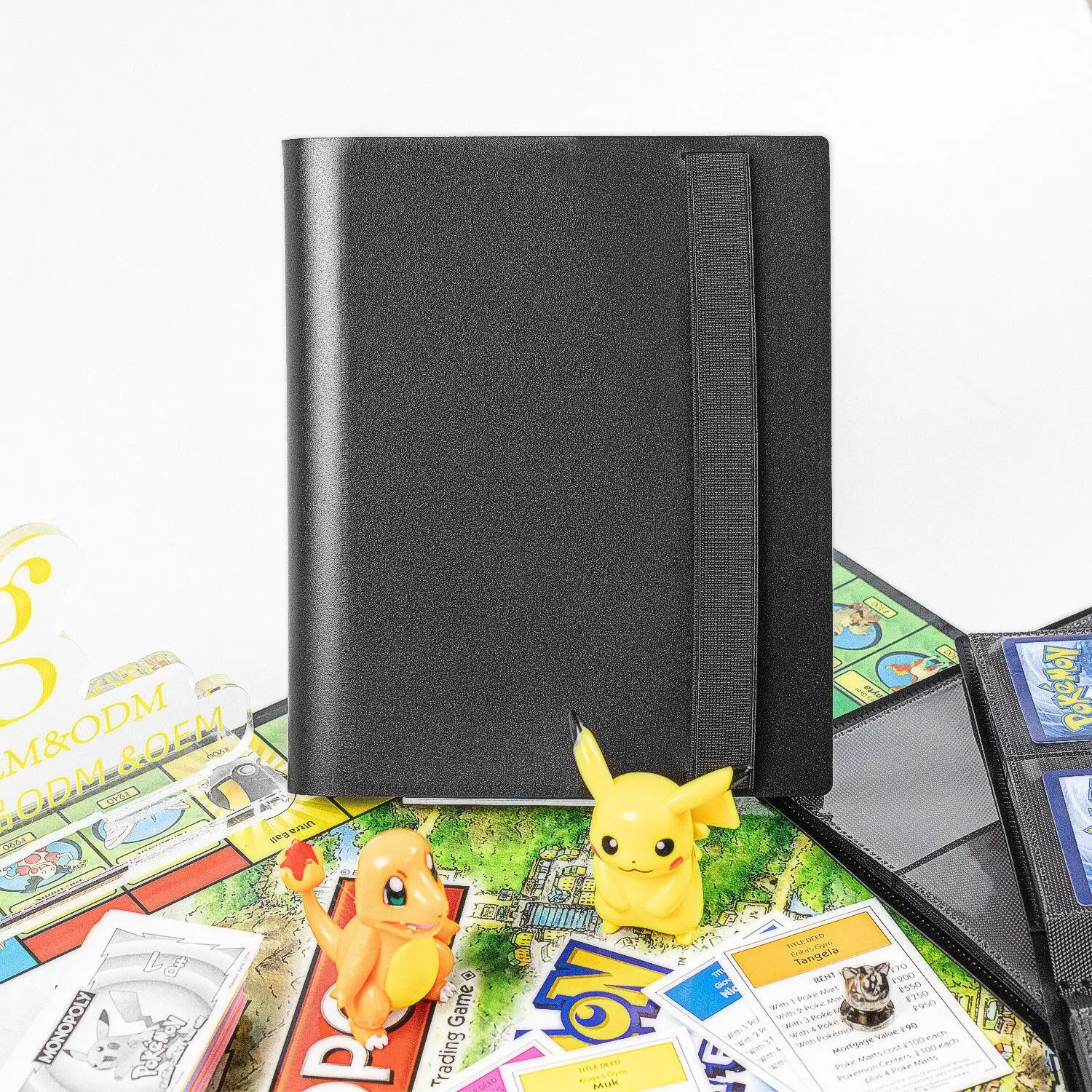 Trading Game Card Binder With Red/black Strap 4 Pocket With 160 Side  Loading Collection - Buy Plastic Durable Photo Album Different  Pockect,Pocket Size Ring Binder Accept Customized,Festival Photo Album With  Red /black