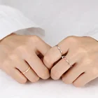 Band Eternity Ring Rings Simple Fashion 14K 3 Color Moissanite Wedding Band Stackable Eternity Ring Rings
